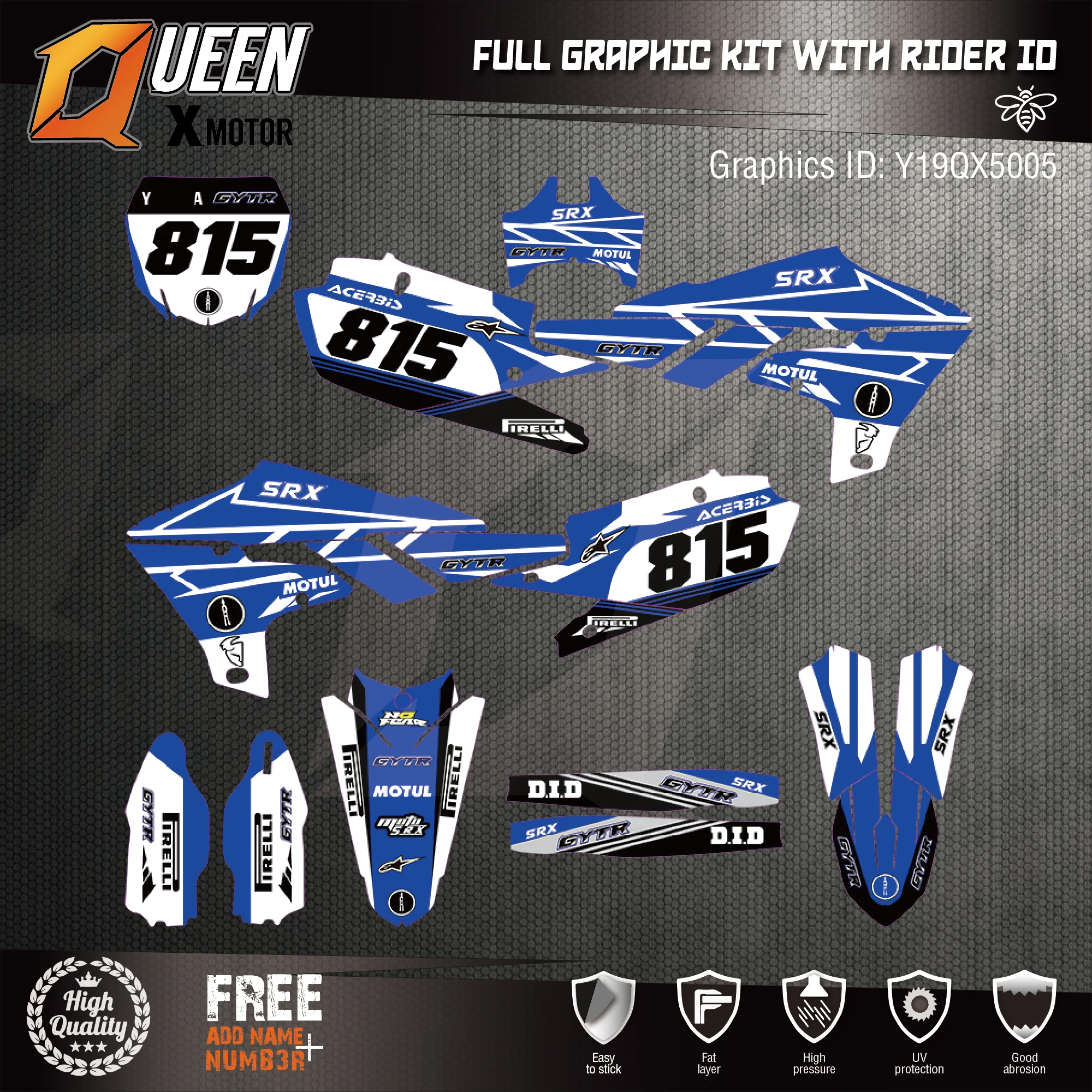 Queen х на заказ футбольной команды Графика Фоны наклейки 3m Набор наклеек для YAMAHA