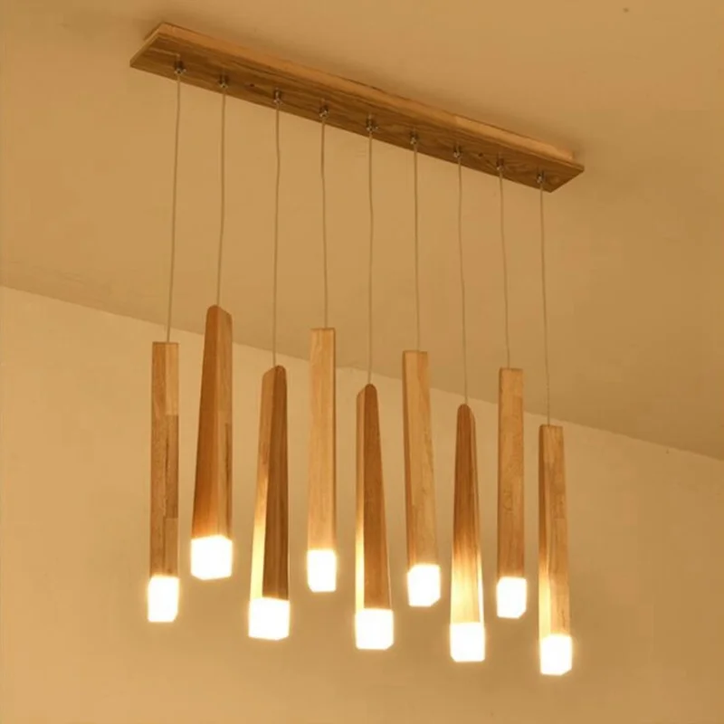 

Wood Pendant Light Pendant Lamp Kitchen Hanging Lamp Wooden Hanging Light Living Room Modern Foyer Lights Loft Shop Lamp