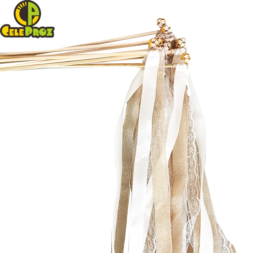 Палочке с колокольчиками лента блестящими кружевными лентами для свадьбы