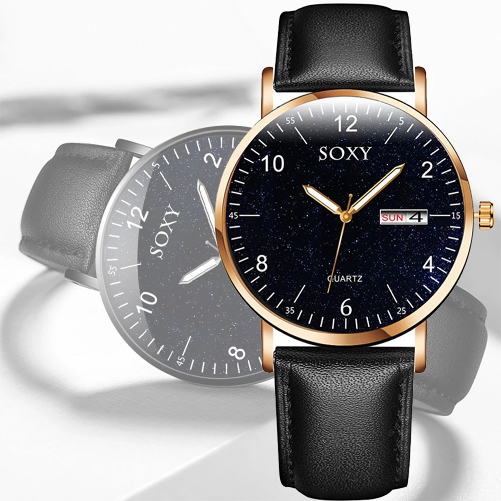 

Fashion Mens Watches Top Brand Luxury Quartz Watch Men Casual Slim Sports Watch Relogio Masculino Complete Calendar D8