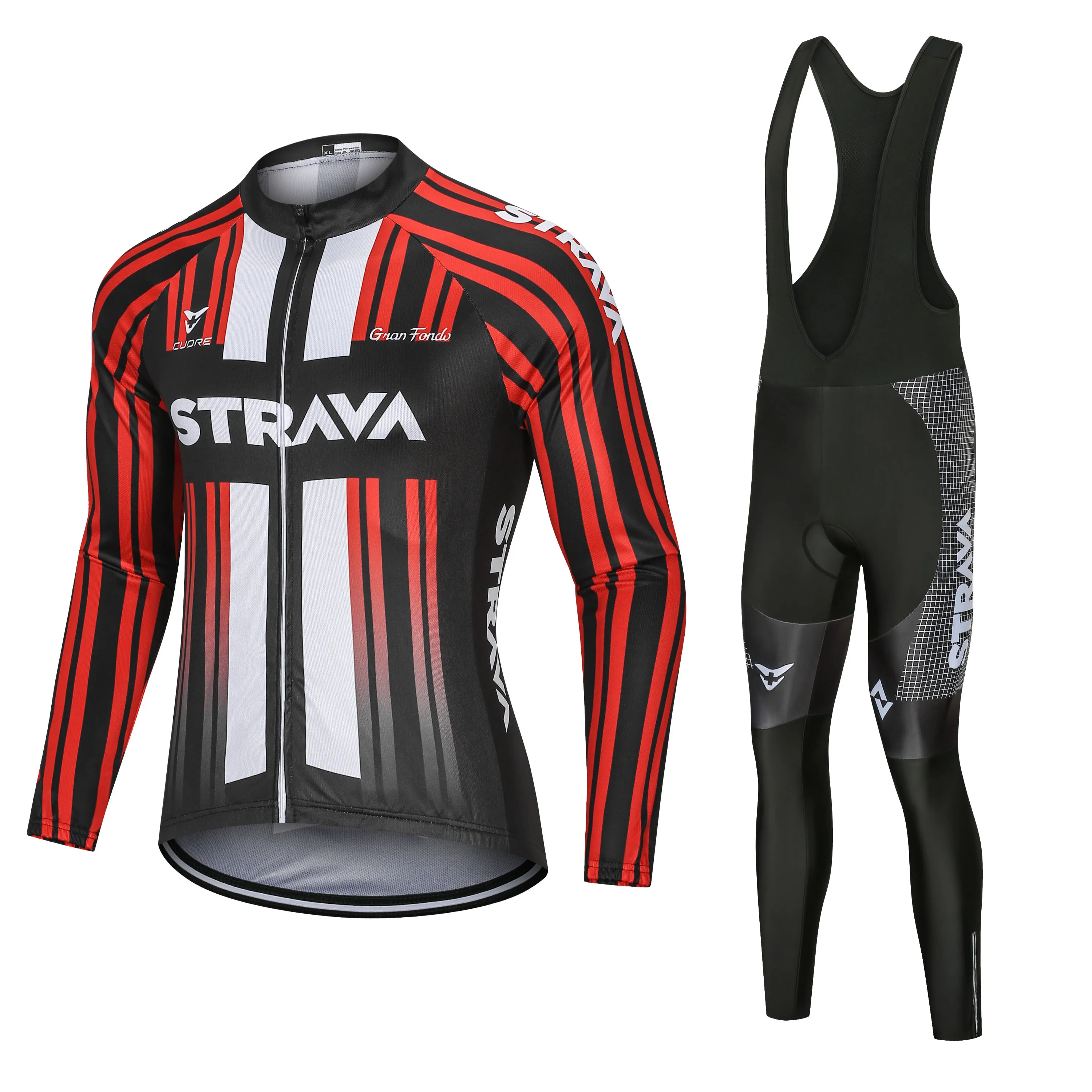 

Новинка 2021, комплект велосипедной одежды из джерси STRAVA с длинным рукавом, одежда для горного велосипеда, одежда для езды на велосипеде, одеж...