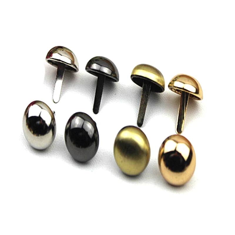 100pcs 10mm Rivets for Leather Metal Crafts Purse Feet Studs Pierced Handbag Punk Rock Bag Accessories | Багаж и сумки