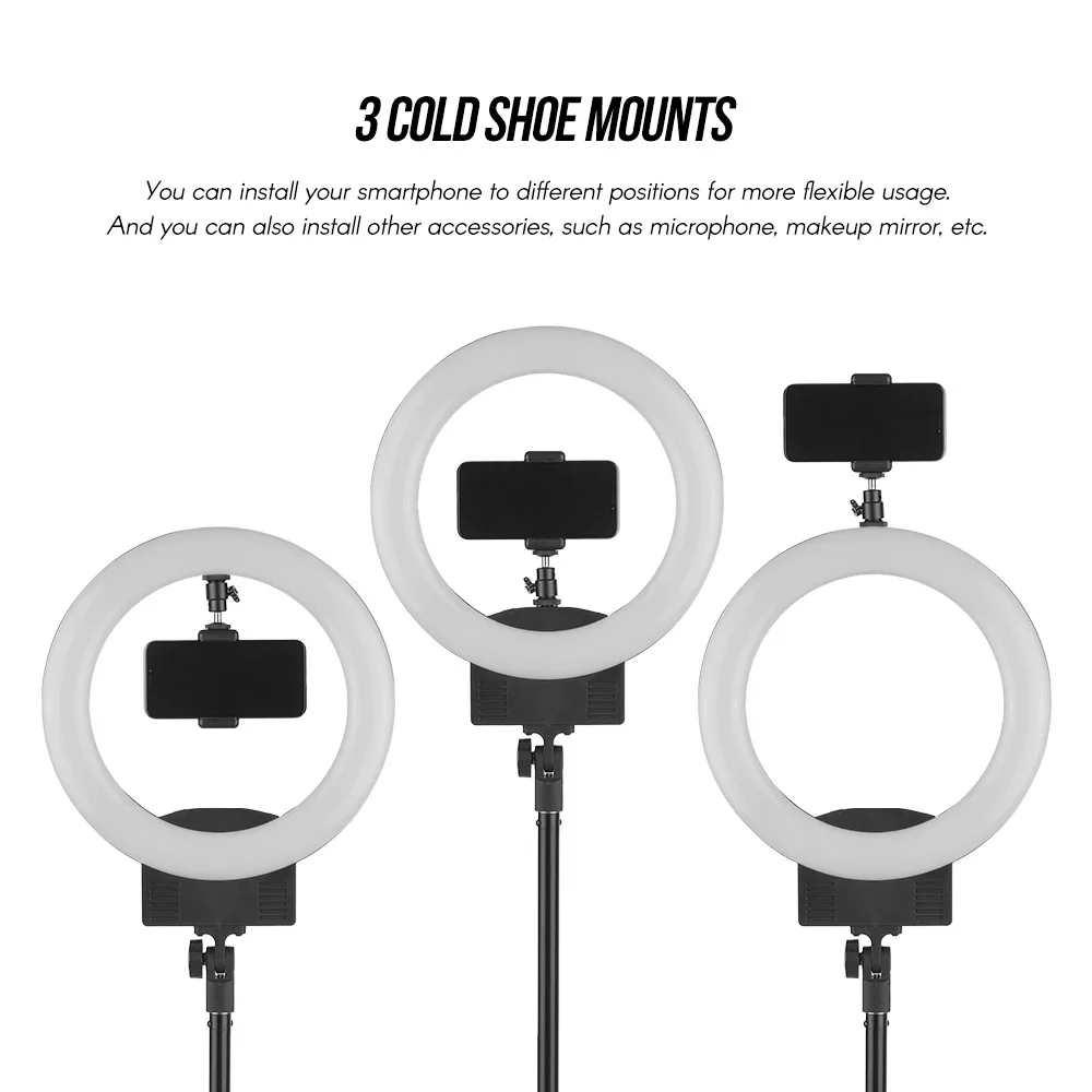 Портативное кольцо-держатель для телефона 12 Дюймов 30 Вт 3200K-5600K LED студийной
