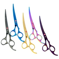 purple dragon 7 0 curved pet cutting scissors 6 5 dog thinning shears animals hair tesoura jp440c dog grooming tijeras b0026b