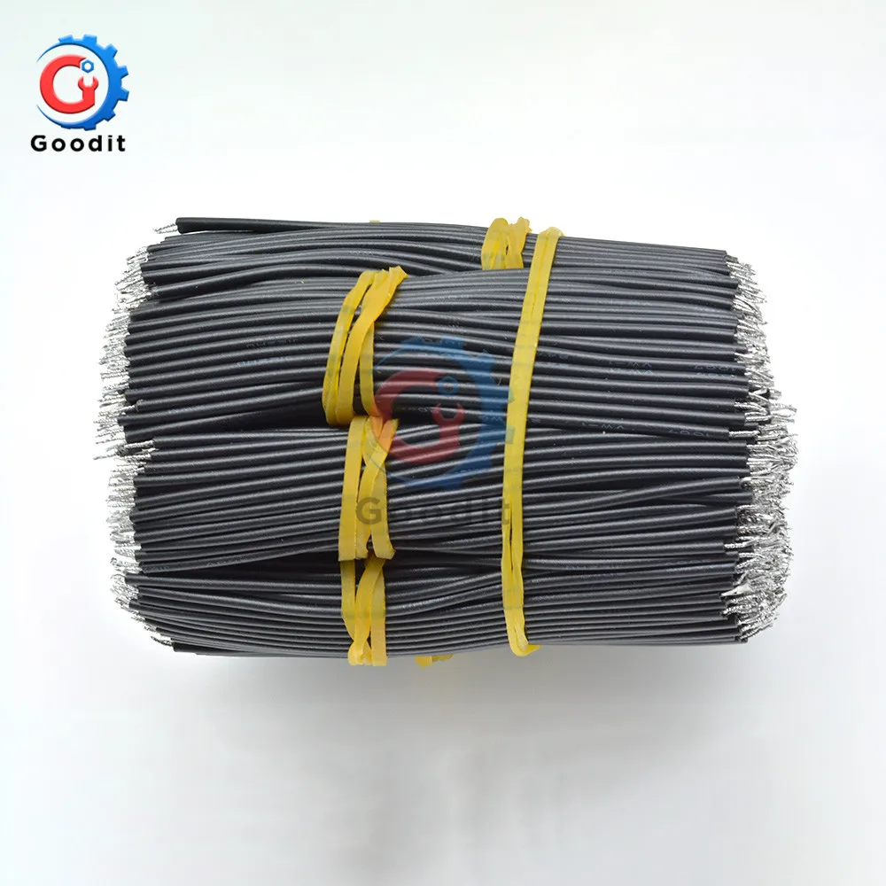 100 шт./компл. 24AWG гальванически лужёные макетная плата припоя кабель 24AWG 8 см Fly джемпер Оловянная проволока проводящие провода 1007-24AWG разъем провода