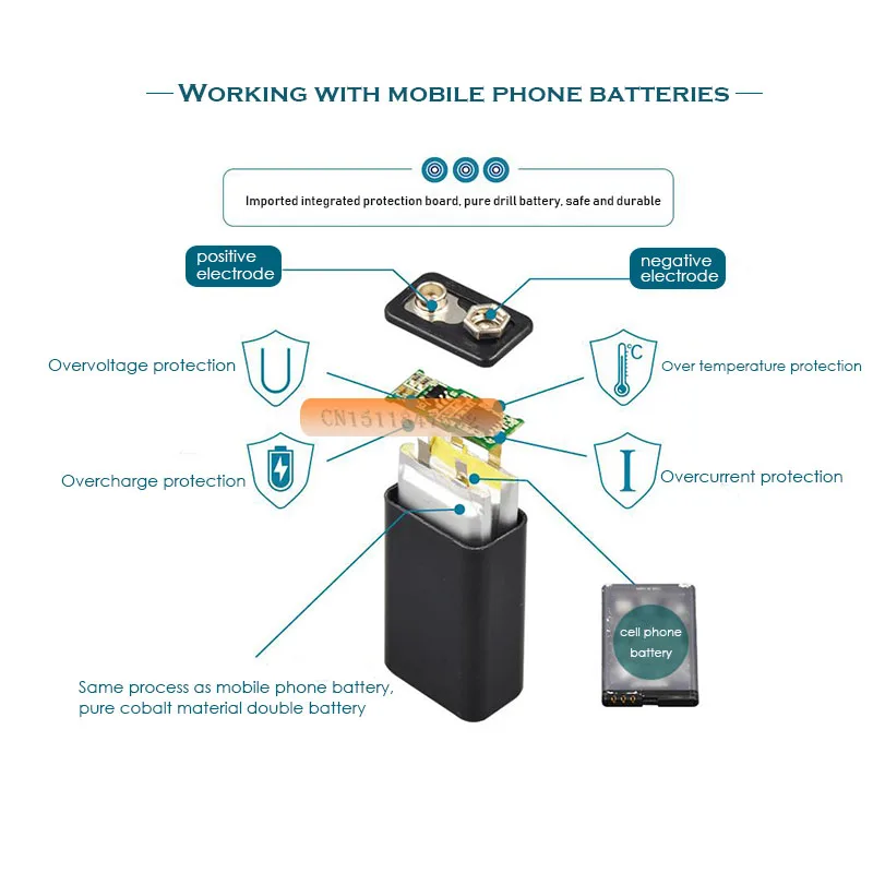 Литий-ионный перезаряжаемый аккумулятор 8 шт./лот 9 В супер большой 880 мАч гарантия