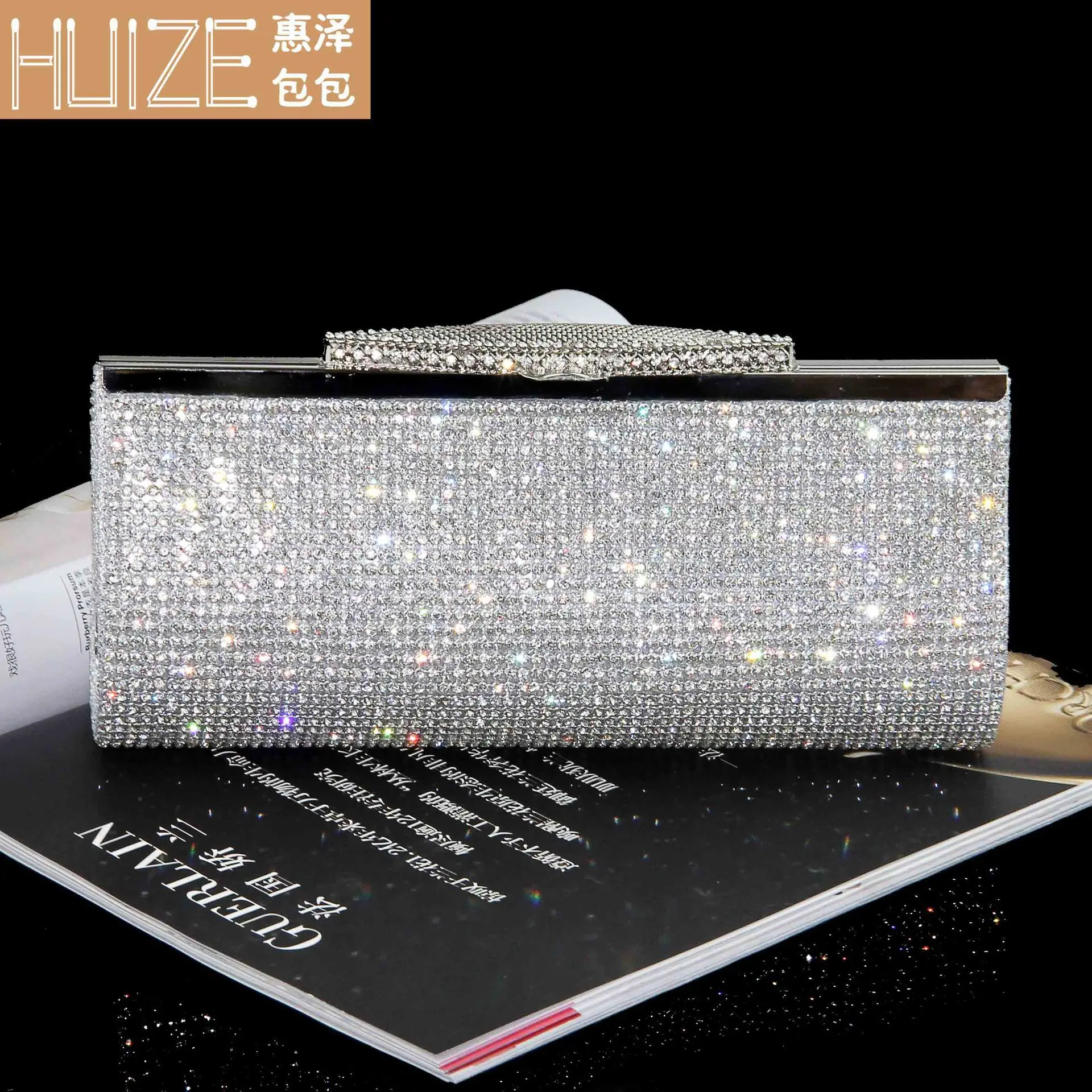 

New Dinner Bag Fashion Personalized Diamond Hand Bag European and American Style Cross-Border Women's Handbag