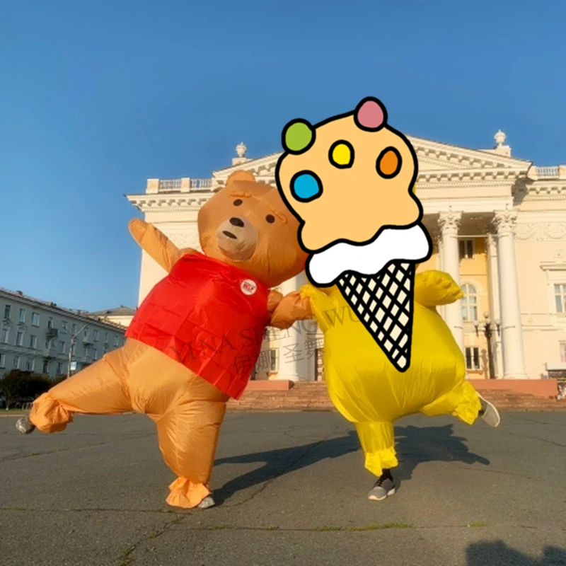 Новые надувные Костюмы Клоуна для взрослых детей забавный карнавальный костюм