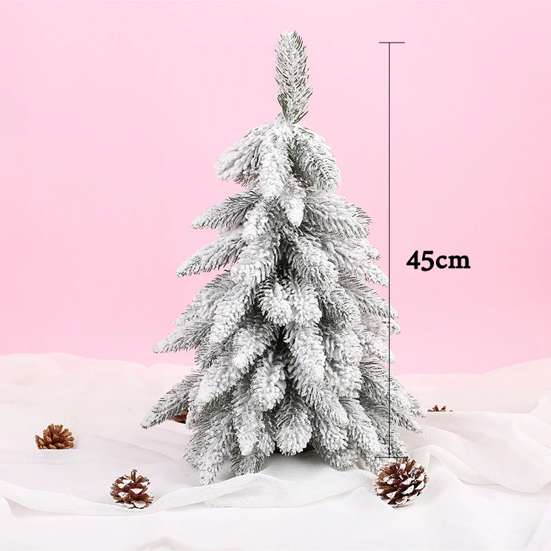 Tree H 45 см/50 см/60 см мини-искусственная столешница для украшения снежной елки светодиодный Декор для дома рождественские украшения DIY подарок на год - Цвет: Tree H