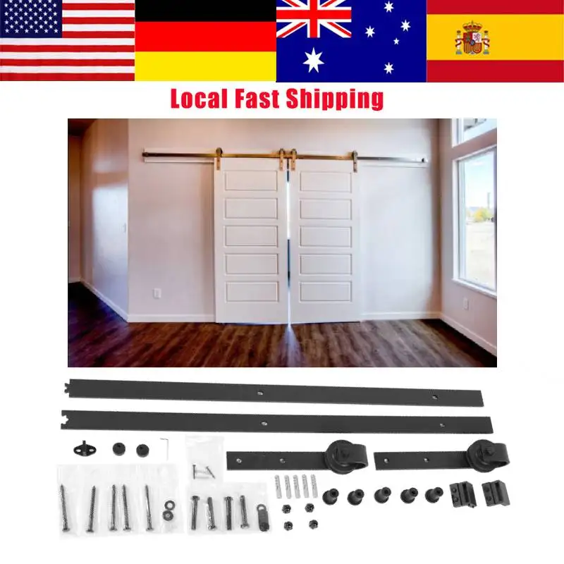1 комплект направляющие для раздвижных дверей из углеродистой стали|Дверные