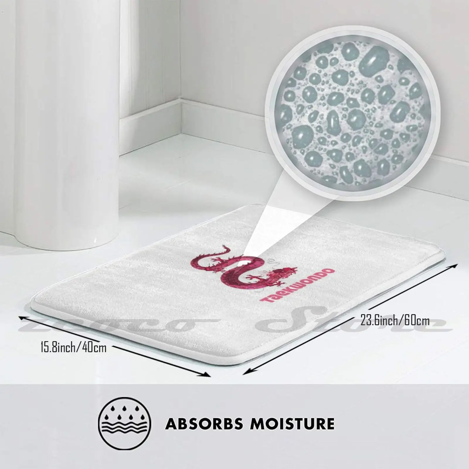 Коврик для тхэквондо нескользящий водопоглощающий дверной коврик дракон