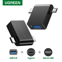 Адаптер Ugreen OTG 2-в-1, Micro USB Type-C/USB 3,0, для Samsung Galaxy S10, Macbook