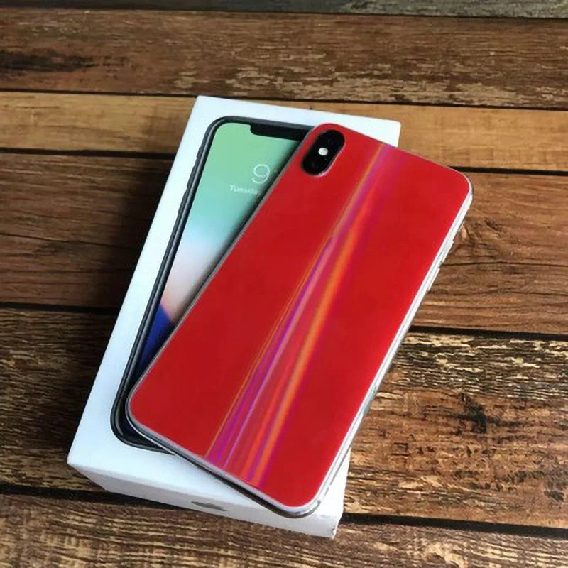Многоцветная задняя пленка Аврора градиент для IPhone 6 6s plus 7 8 plus X XS Max XR защита экрана бликовая прозрачная пленка для телефона
