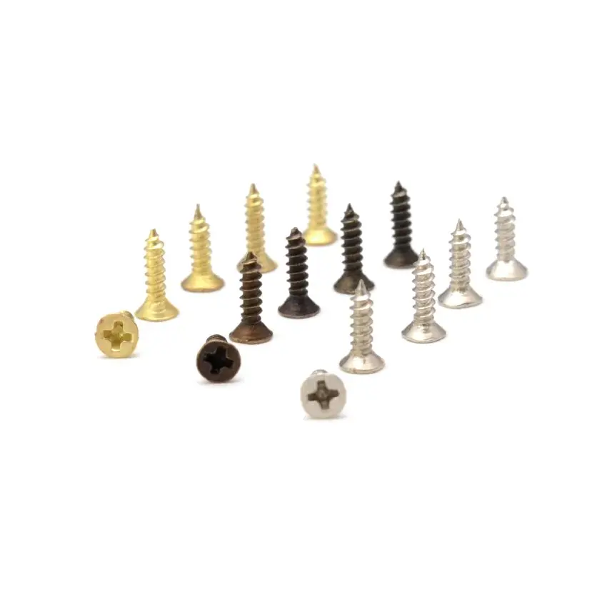 

100PCs 2*6mm 2*7mm 2*8mm Flat head screw Carpenter's small screw Furniture wooden box hardware accessories