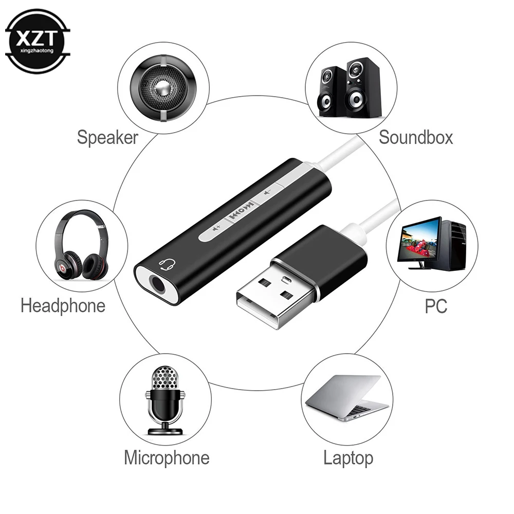 Звуковая карта 2 в 1 с USB аудио 7 каналов 3D разъем 3 5 мм адаптер для наушников