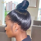 Парики из человеческих волос на полной сетке Bone, индийские 13x 6, парики на сетке спереди для женщин, прозрачные прямые парики на сетке спереди, предварительно выщипанные