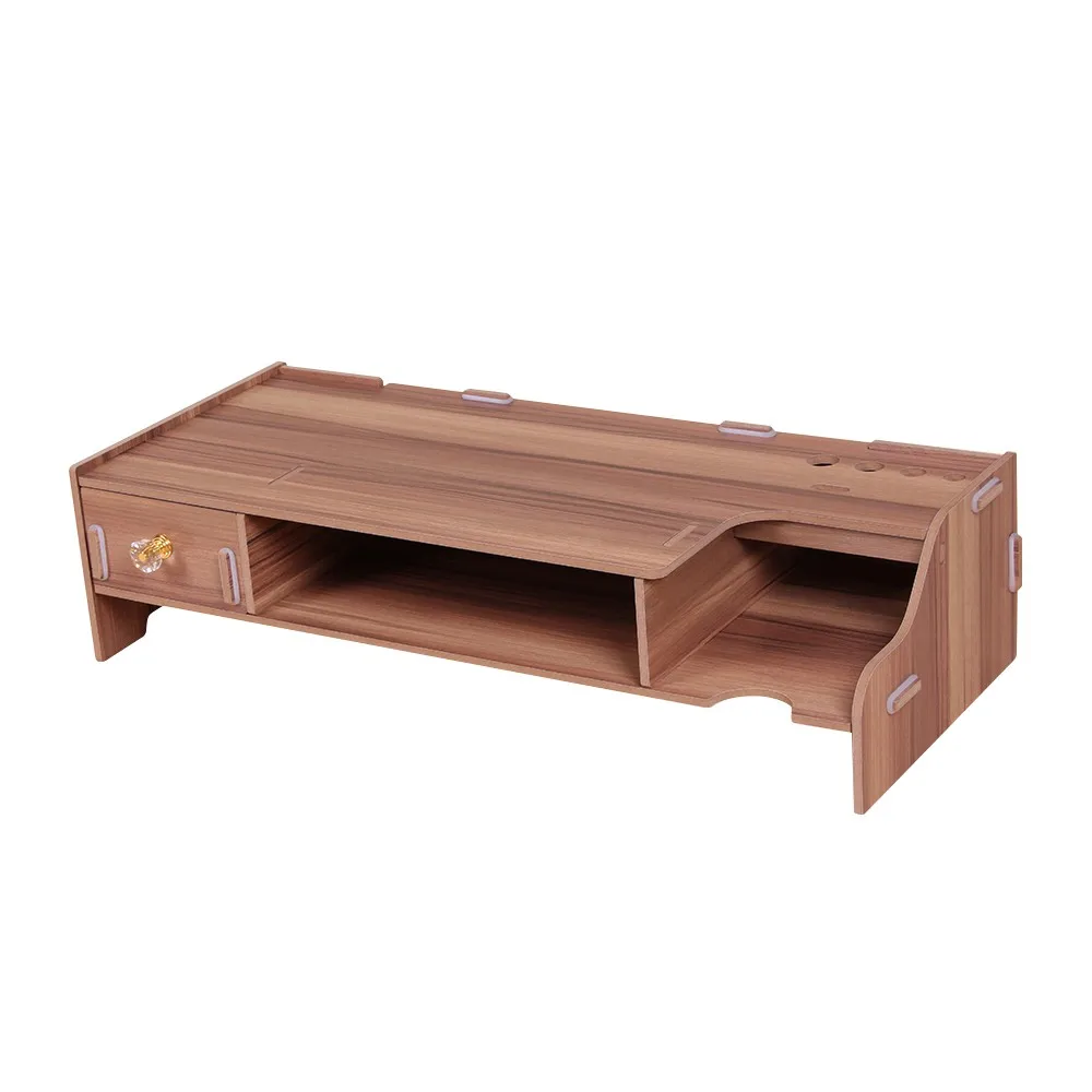 Wooden Monitor Stand Riser Computer Contertop Organizer With Storage Slot Holder | Компьютеры и офис