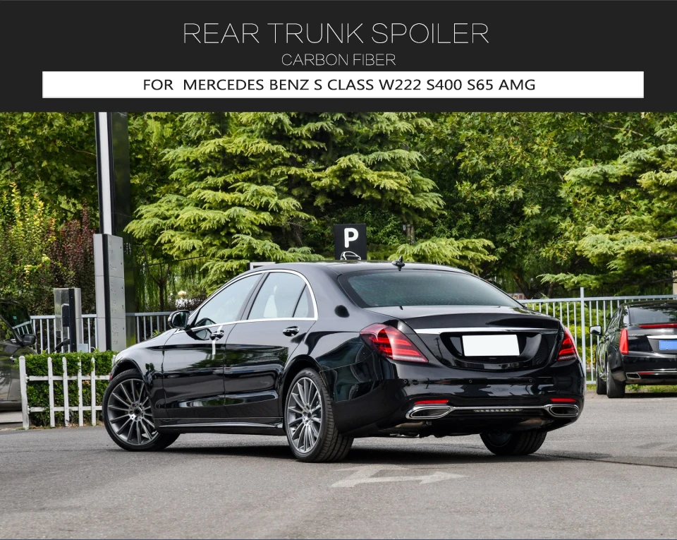 Спойлер багажника из углеродного волокна для Mercedes-Benz S Class W222- спойлер заднего крыла крышка багажника