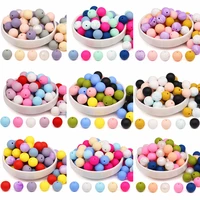 100pcs 9mm round silicone beads chewable teething toy bpa free diy handmaking chewable pacifier chain jewelry rodent bead