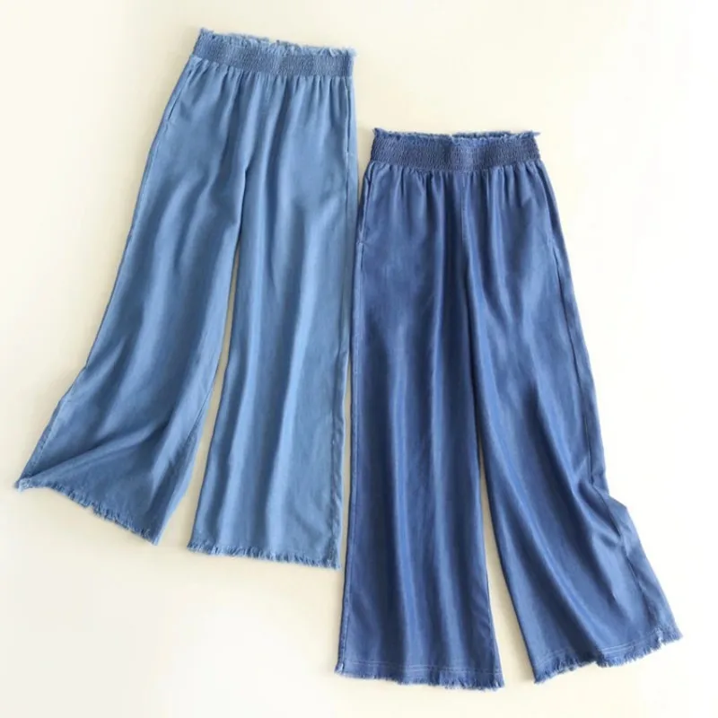 Женские джинсы свободного кроя с высокой талией широкие брюки Повседневная