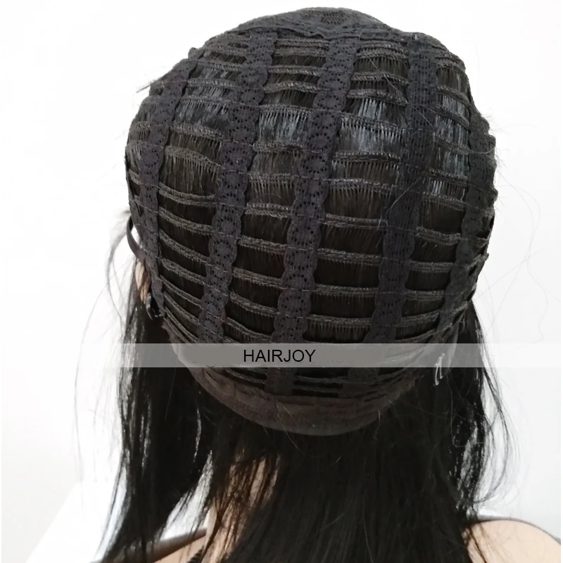 HAIRJOY Женские синтетические волосы парики 1B цвет короткие прямые боковая челка