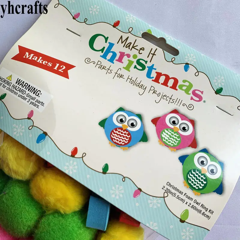 1 пакетов/лот. Может сделать 12 рождественских поролоновых колец в виде совы