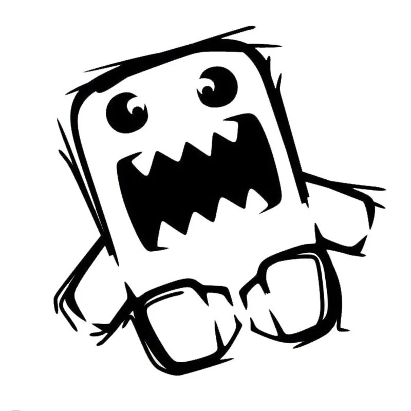 

13 см X 12 см Domo Kun японский дрейф забавные автомобильные наклейки виниловые наклейки черный/серебристый для оконного бампера ноутбука