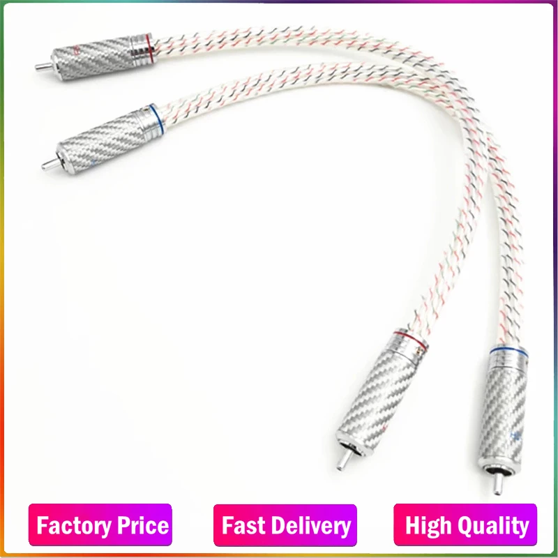 

Audiocrast 7N Silver Plated HIFI Stereo Pair RCA Cable High-performance Premium Hi-Fi Audio 2rca to 2rca Interconnect Cable