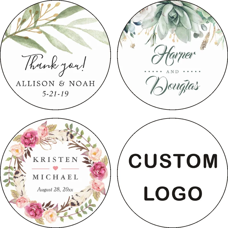 100 шт. 3-7 см персонализированные свадебные наклейки приглашения ярлыки конфеты
