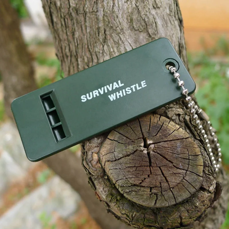 

1pc Three Frequency Outdoor Survival Whistle, Lifeguard Whistle, First Aid Whistle, Treble And High Frequency 70*27*7mm Gadgets