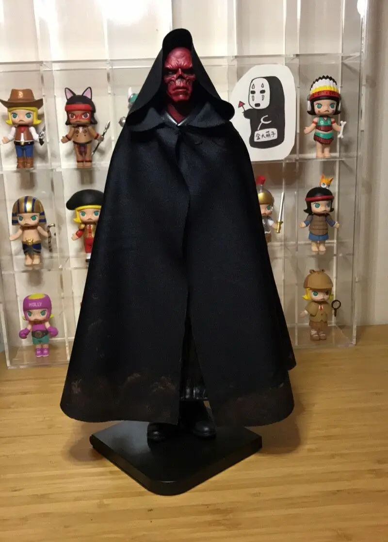 

【only cape】1:6 Black Handmade Old effect CLoak Hooded Cape For 12" PH HT Female Male Body 【no figure】