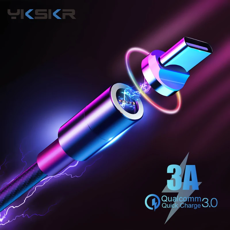 Роскошный Магнитный 3A USB C кабель для Samsung QC 3 0 Тип Быстрая зарядка 4 Type Xiaomi Redmi k20