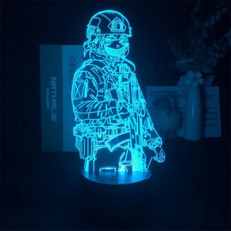 

Игра CS спецназ Battle Royale Прямая поставка проектор Настольная 3D Ночная подсветка Bluetooth управление для яркой базы