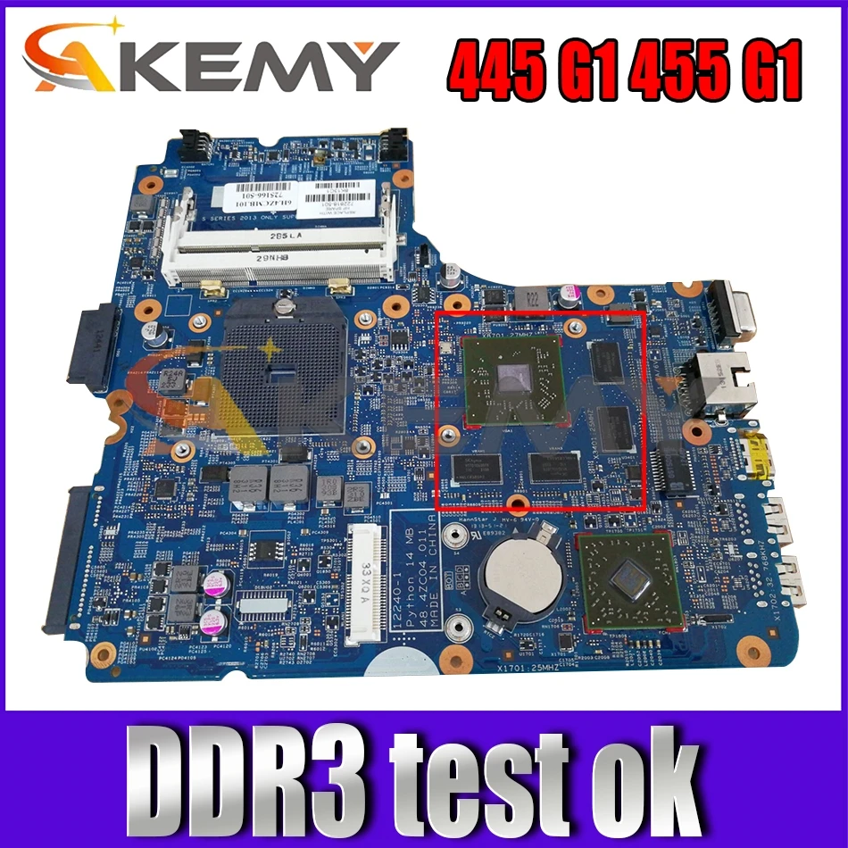 Материнская плата DDR3 для ноутбука HP Probook 445 G1 455 12240 1 722821 501 216 0842000 100%
