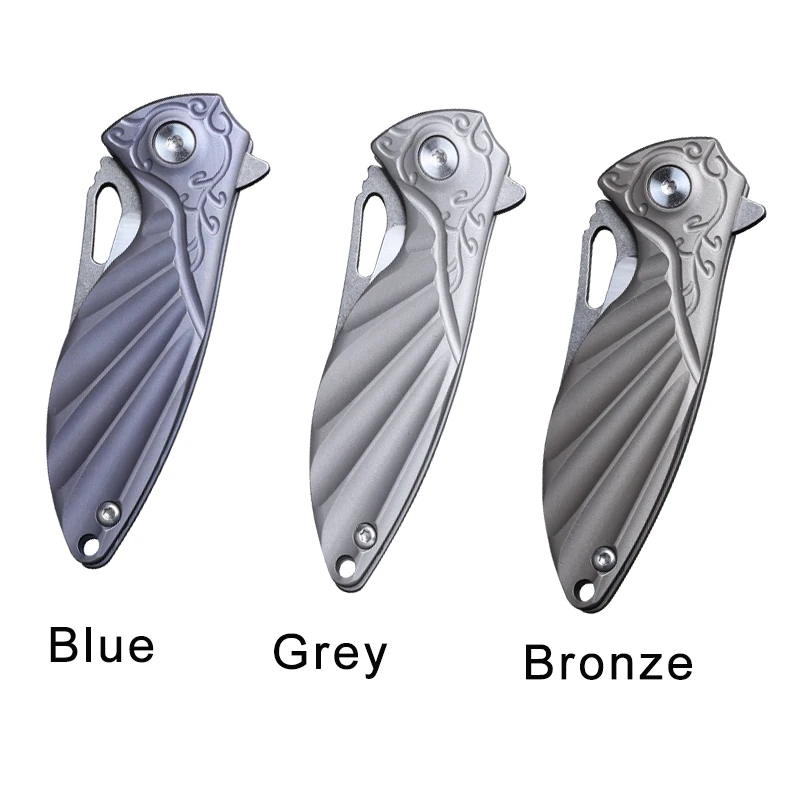 Карманный нож EDC TC4 с титановой ручкой складной Клинок лезвием D2