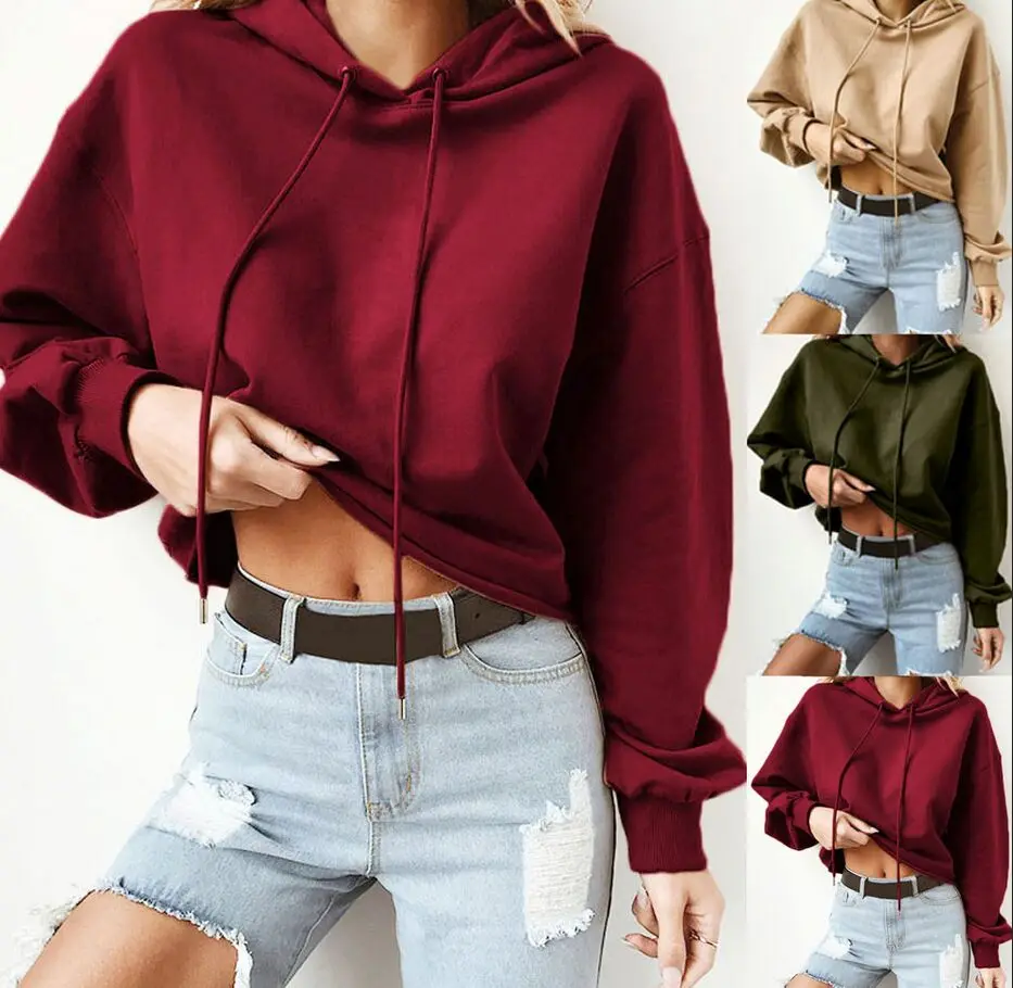 Кофта с капюшоном Толстовка Осень длинным рукавом Женская толстовка