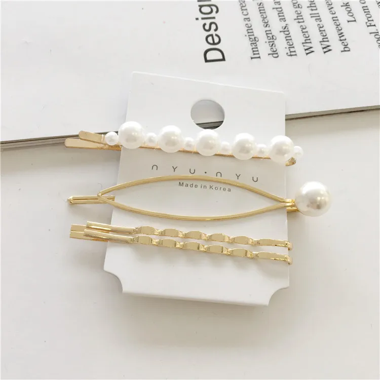 

3Pcs/Set Women Pearl Metal Hair Clips Bobby Pin Barrette Hairpin Hair Styling Accessories Tools Headdress New Arrival