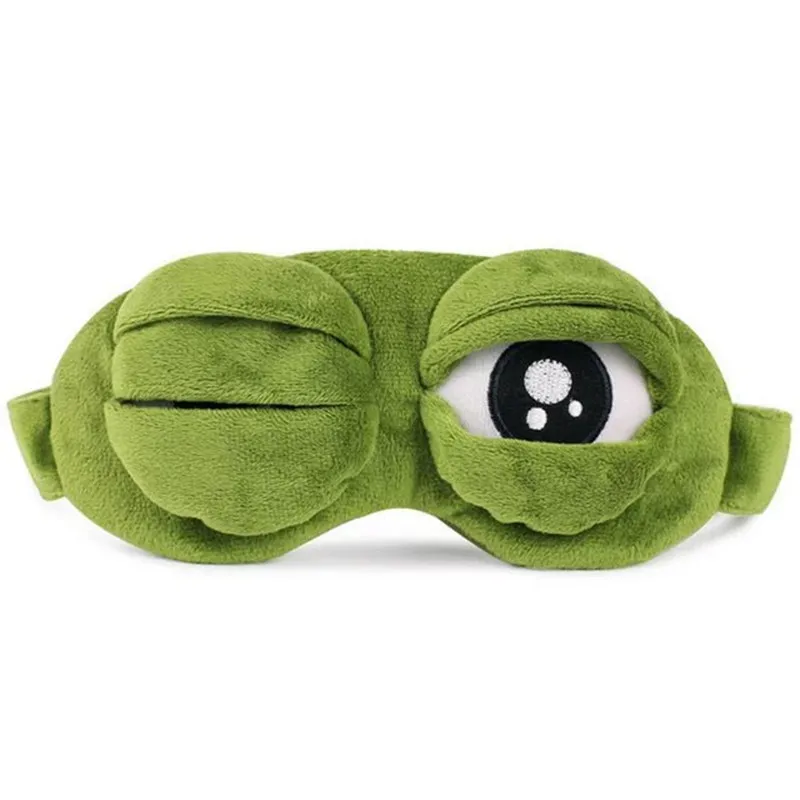 Забавная креативная маска для глаз Pepe the Frog Sad 3D мультяшная плюшевая сна милый