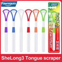fawnmum silicone tongue scraper brush cleaning food grade single oral care to keep fresh breath 6color pack tongue cleaners