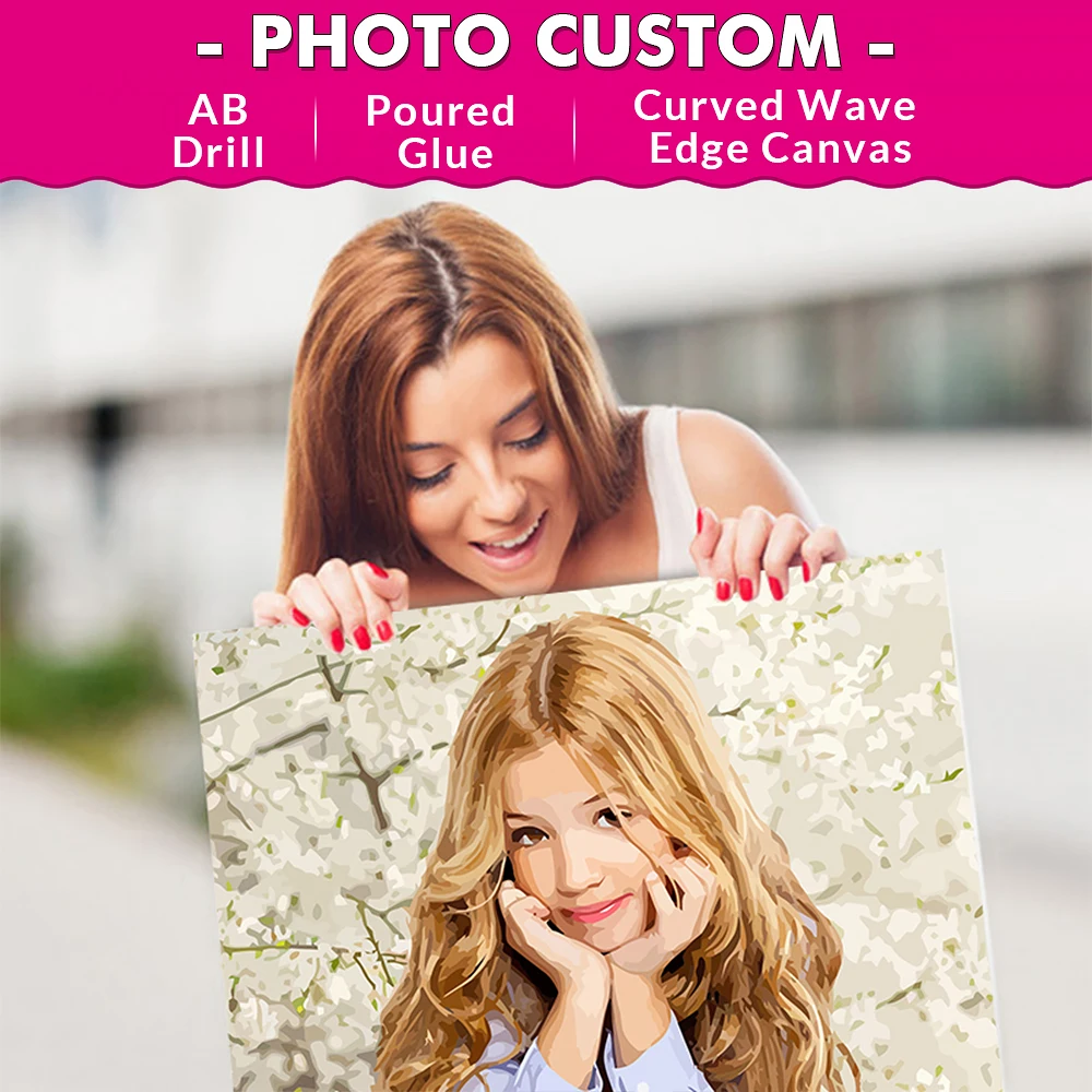 Pintura de diamantes personalizada, pegamento vertido, punto de cruz, imagen de diamantes de imitaci&oacute;n, mosaico bordado, decoraci&oacute;n de pared, arte-0