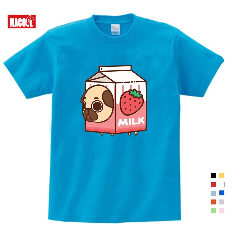 

Kids Girls Baby Clothes for Summer Puppy Cake Box Printing T Shirt Boys Summer Clothes Short White Cotton T-shirts 3-12 Years