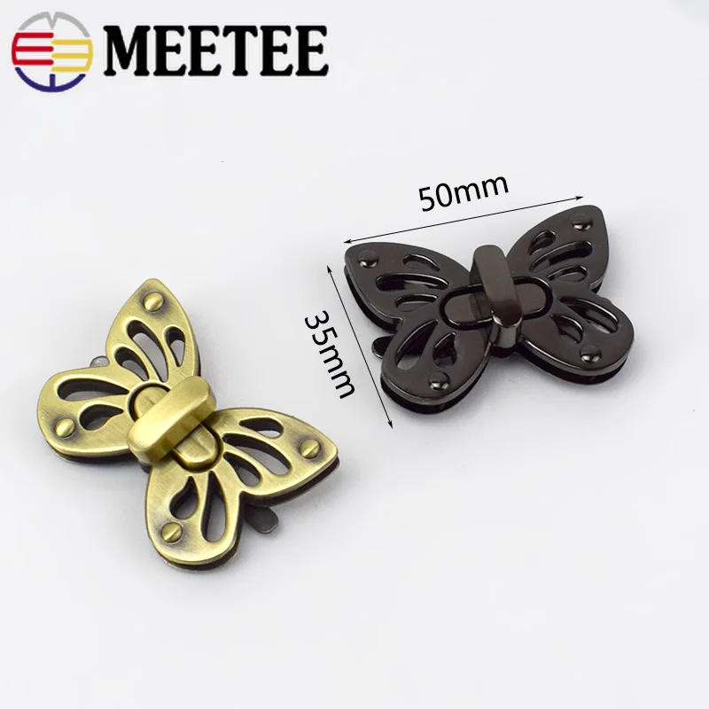 2/5 шт. женские сумки Meetee металлический закрученный врезной замок защелкивающиеся