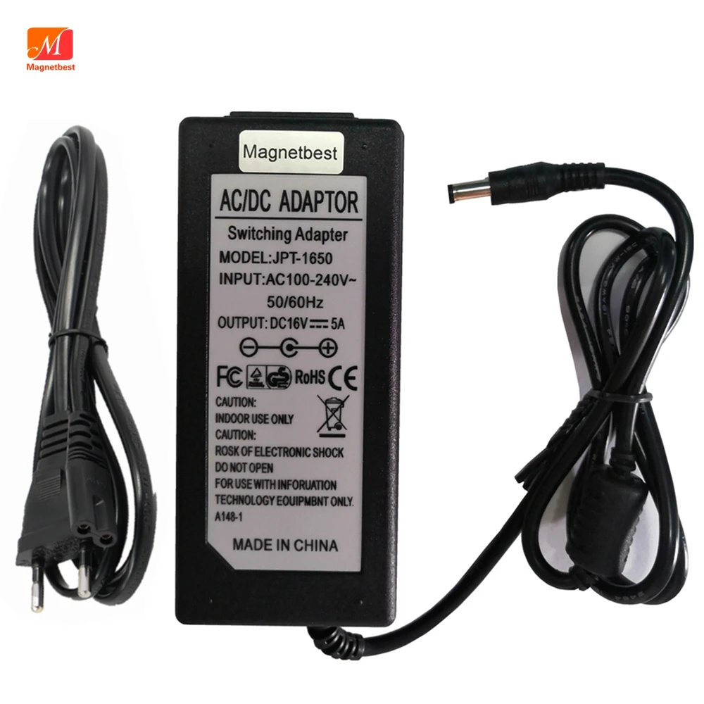 Адаптер переменного и постоянного тока для светодиодного освещения 16 В 5 А 80 Вт