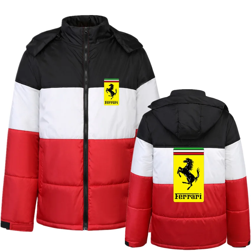 

Ferrari CAR LOGO 2021Spring Autumn Men's Jacket Hoodie Coat Casual Zipper Sweatshirt Men's Sportswear Fashion Men's Hoodie FAL24