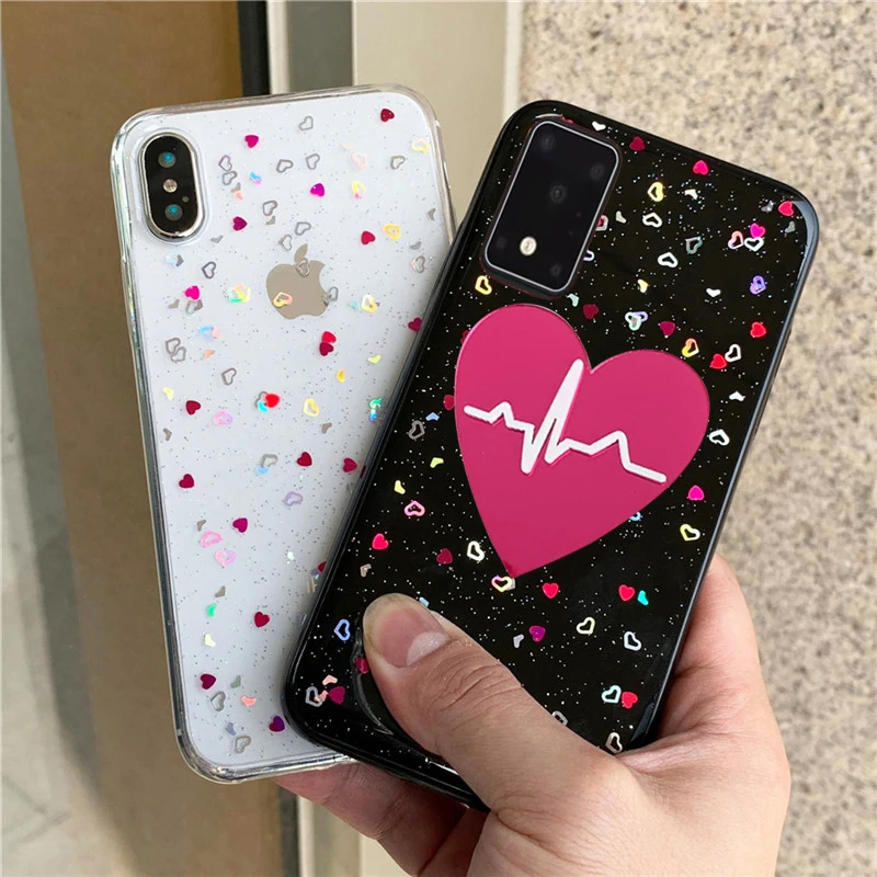 Блестящий зеркальный 3D чехол с блестками для Samsung Galaxy S8 S9 S10 S11 Note 10 Plus 8 9 S7 S11E A51 A71 A81