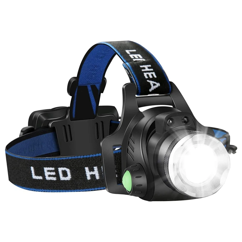 

Headlight Flashlight, USB Rechargeable Led Headlight,Waterproof T6 Headlight With 4 Modes And Adjustable Headband