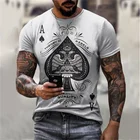 Футболка мужская Harajuku, с 3D-принтом, с коротким рукавом, лето 2021