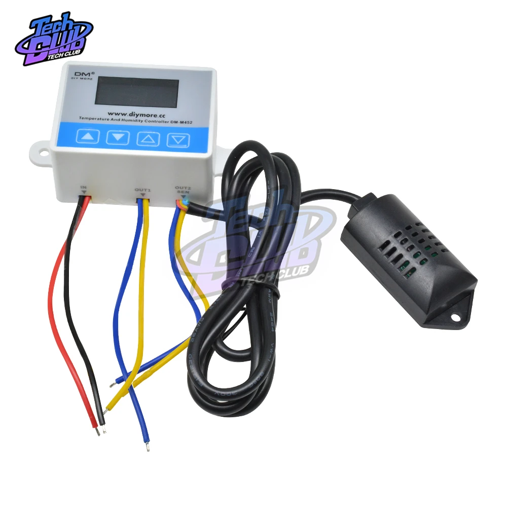 XH-M452 DC 12V светодиодный цифровой Температура и влажности с двойным реле для Выход