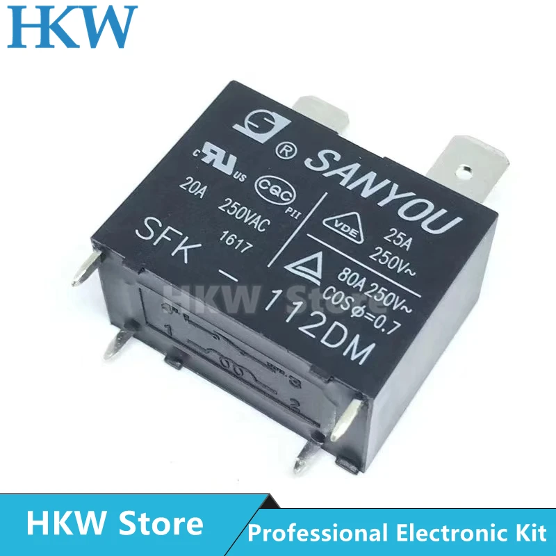 Бесплатная доставка 10 шт./лот реле SANYOU SFK-112DM SFK 112DM 12V 20A 250VAC 4Pin кондиционера Power relaie