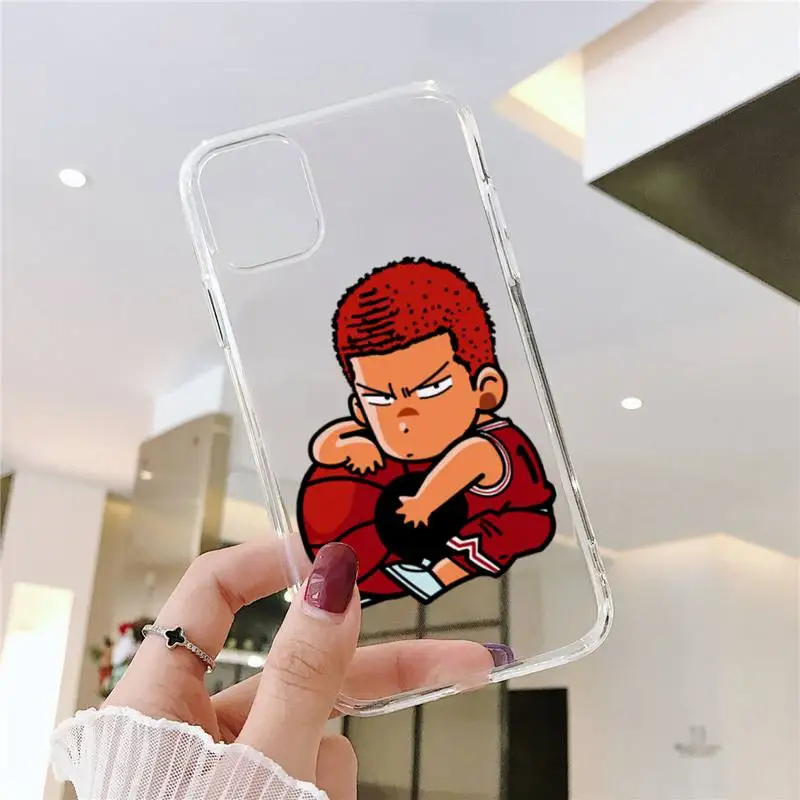 

Slam dunk anime manga Phone Case For iphone 12 11 8 7 6s 6 5 5s 5c se plus mini x xs xr pro max Transparent soft